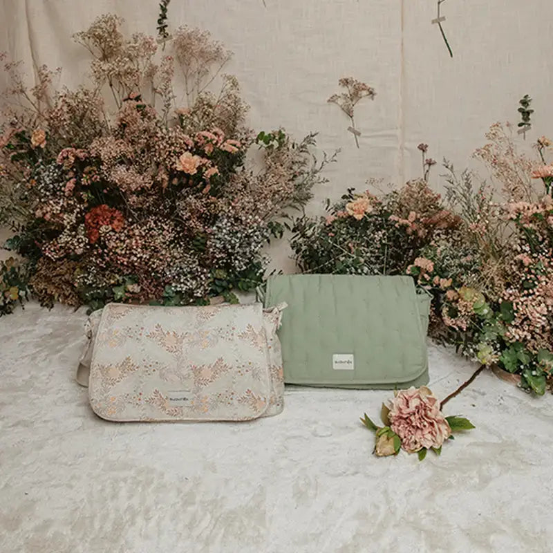 Suavinex Maternity Handbag Poetry Green Shoulder Bag