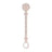 Suavinex Silicone Clip, Pacifier Holder With Silicone Chain, One Piece, +0 Months, Colour Essence, Nude