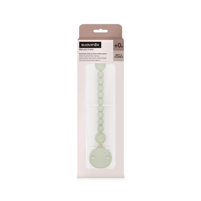 Suavinex Silicone Pin Clip, Green