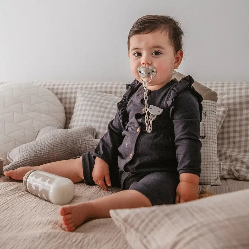 Suavinex Pacifier Holder Clip +0 Months Wild&Free Beige