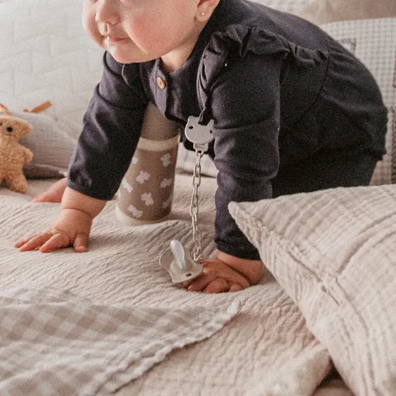 Suavinex Pacifier Holder Clip +0 Months Wild&Free Beige
