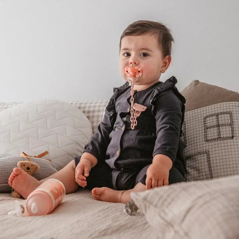 Suavinex Pacifier Holder Clip +0 Months Wild&Free Pink