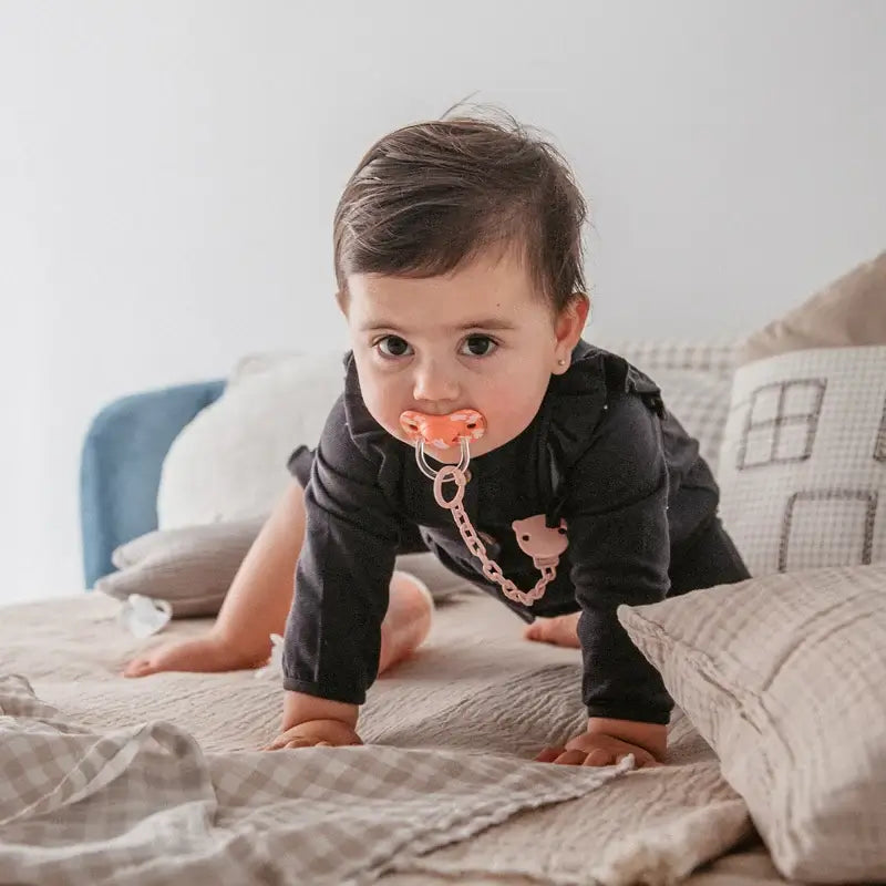Suavinex Pacifier Holder Clip +0 Months Wild&Free Pink