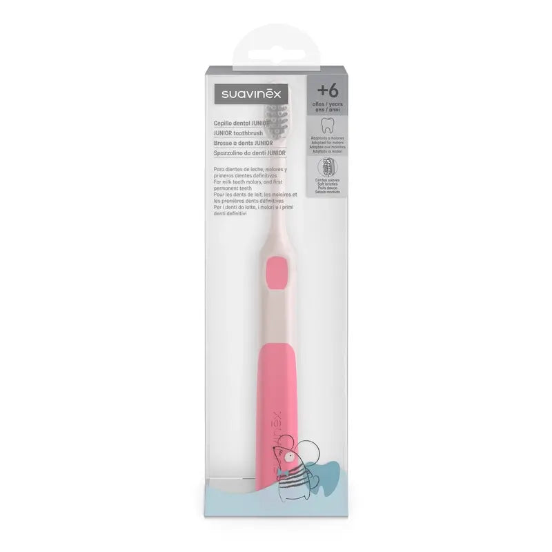 Suavinex Infant Toothbrush +6 Years, Pink