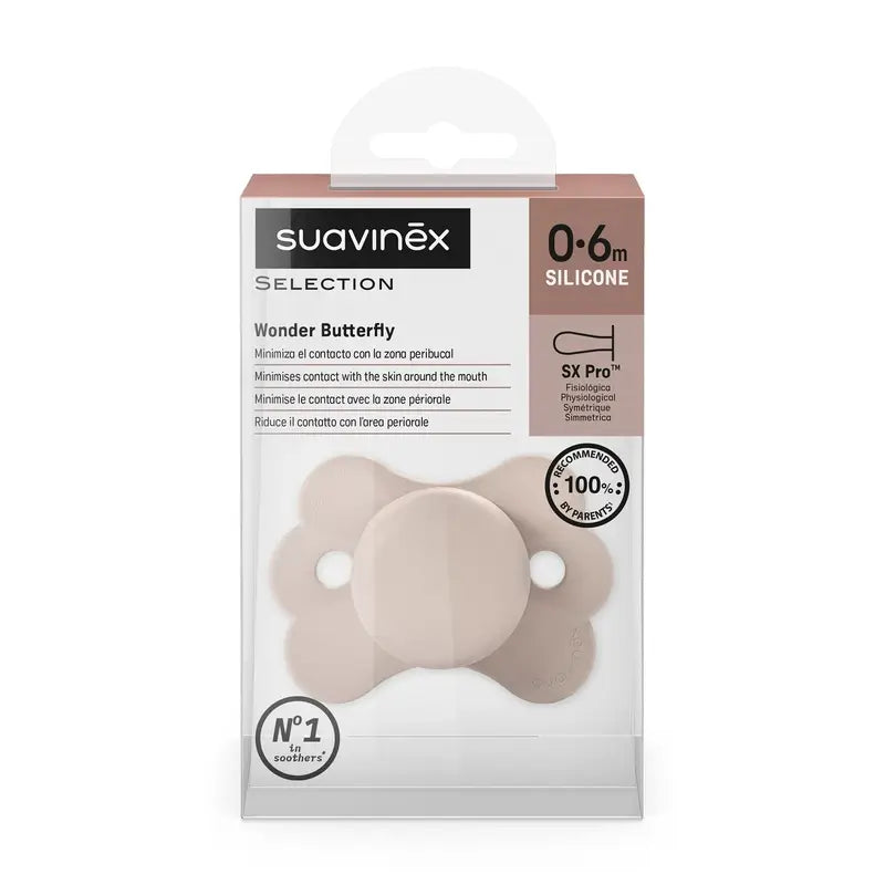 Suavinex Pacifier Sx Pro 0/6 Months, Wonderland Pink Plain