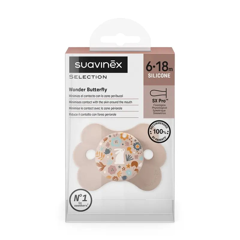 Suavinex Pacifier Sx Pro 6/18 Months, Wonderland Pink