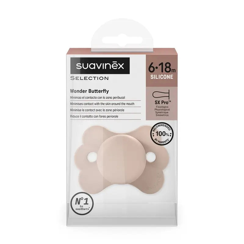 Suavinex Pacifier Sx Pro 6/18 Months, Wonderland Pink Plain
