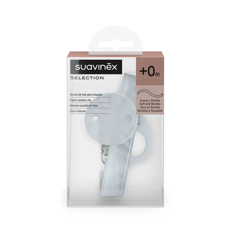 Suavinex Fabric Pacifier +0 Months, Wonderland Blue