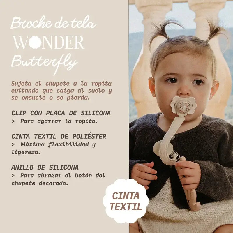 Suavinex Fabric Pacifier +0 Months, Wonderland Pink
