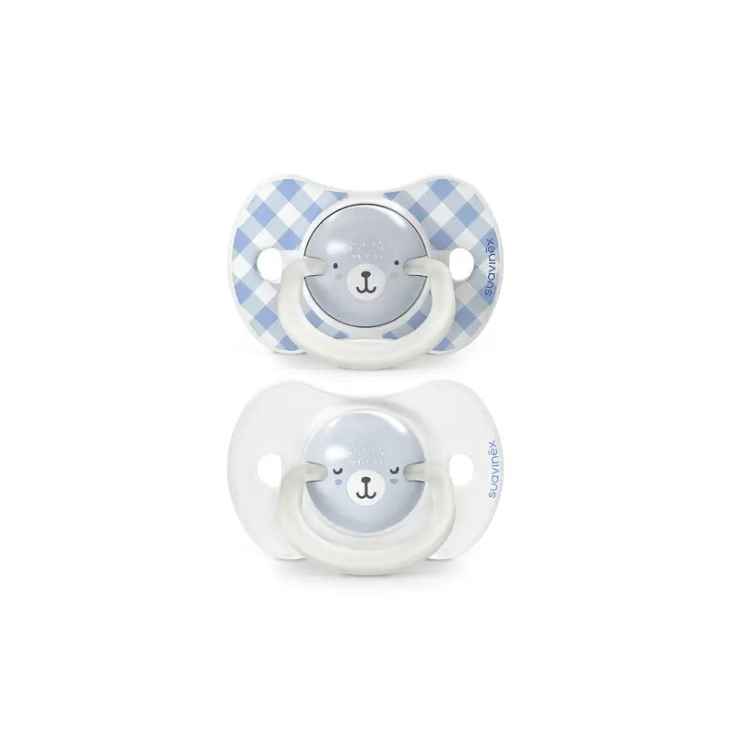 Suavinex Night & Day Night Soothers Sx Pro Teat 0/6 Months Blue, 2 units