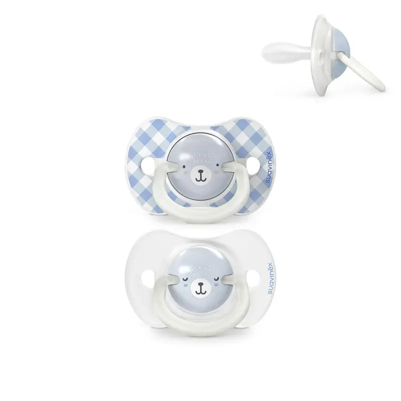 Suavinex Night & Day Nighttime Pacifiers Sx Pro Teat 6/18 Months Blue, 2 units