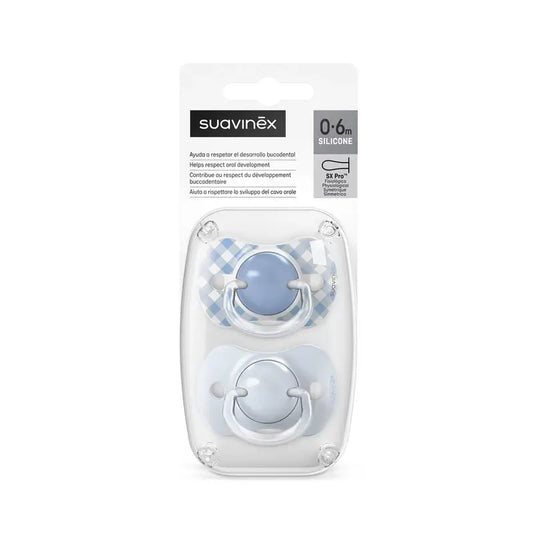 Suavinex Pacifiers Sx Pro Teat 0/6 Months Wild&Free Blue, 2 units