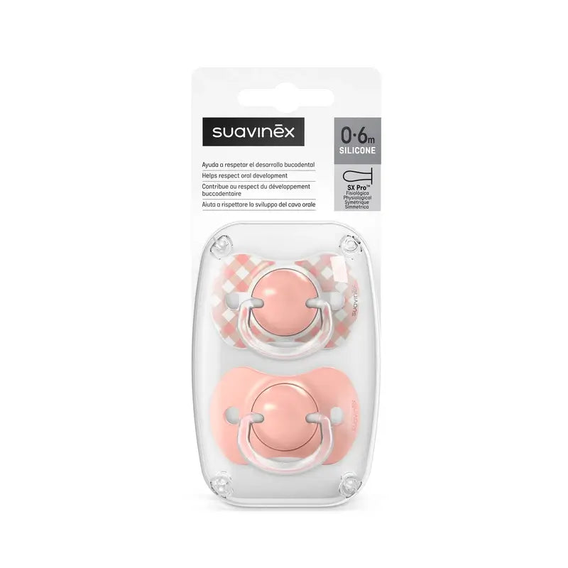 Suavinex Pacifiers Sx Pro Teat 0/6 Months Wild&Free Pink, 2 units