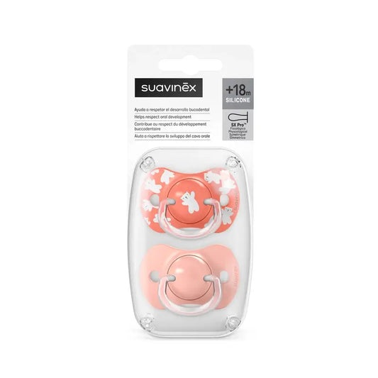 Suavinex Pacifiers Sx Pro Teat +18 Months Wild&Free Pink, 2 units