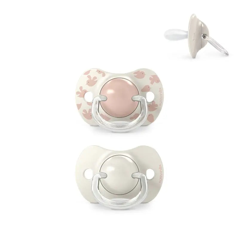 Suavinex Pacifiers Teat Sx Pro 6/18 Months Birdies Pink, 2 units