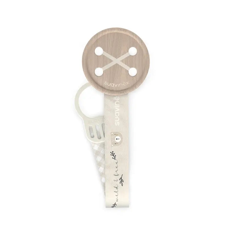 Suavinex Pacifier Holder +0 Months Wild&Free Beige