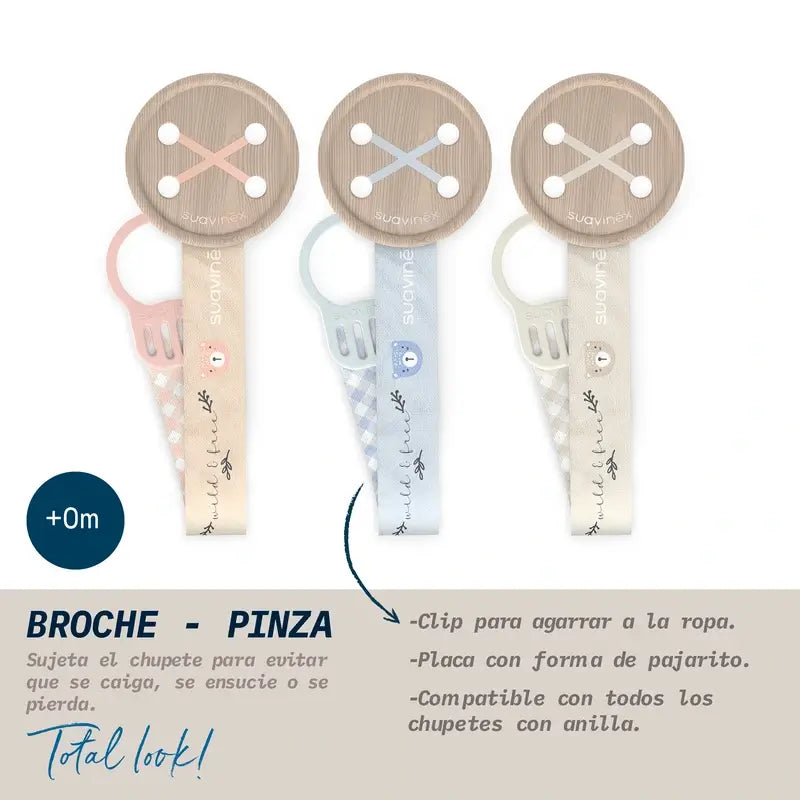 Suavinex Pacifier Tape +0 Months Wild&Free Pink