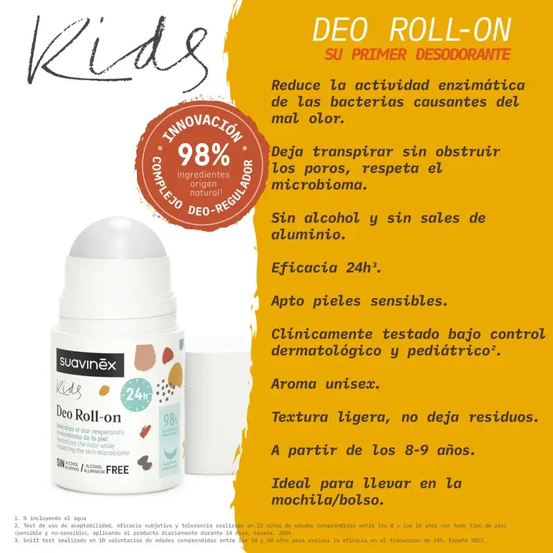 Suavinex Children's Deodorant, +8 Years, 50 Ml