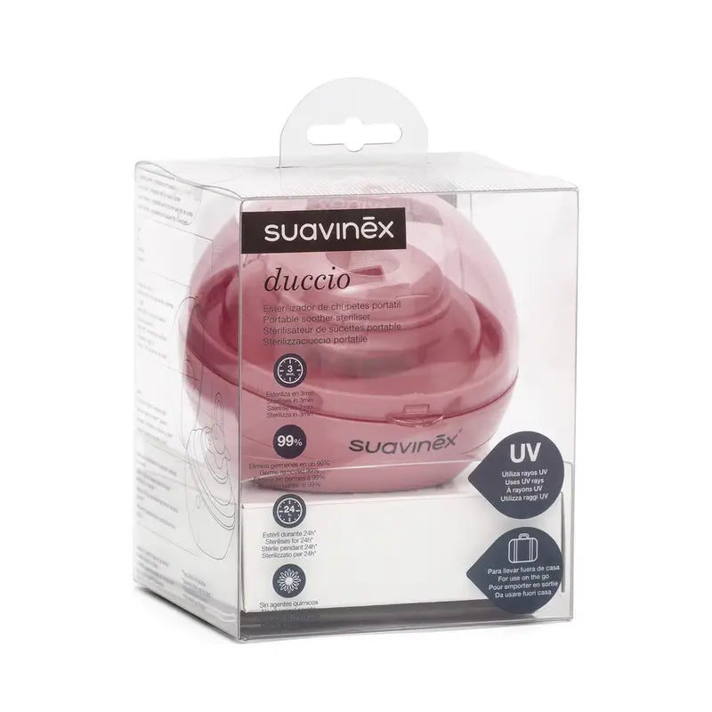 Suavinex Pacifier Steriliser Uv Duccio, Pink