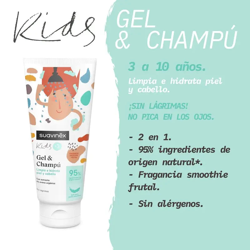 Suavinex Gel-Shampoo 3 To 10 Years, 200 Ml