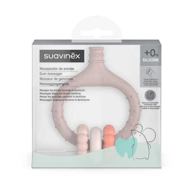 Suavinex Baby Gum Massager +0 Months, Pink