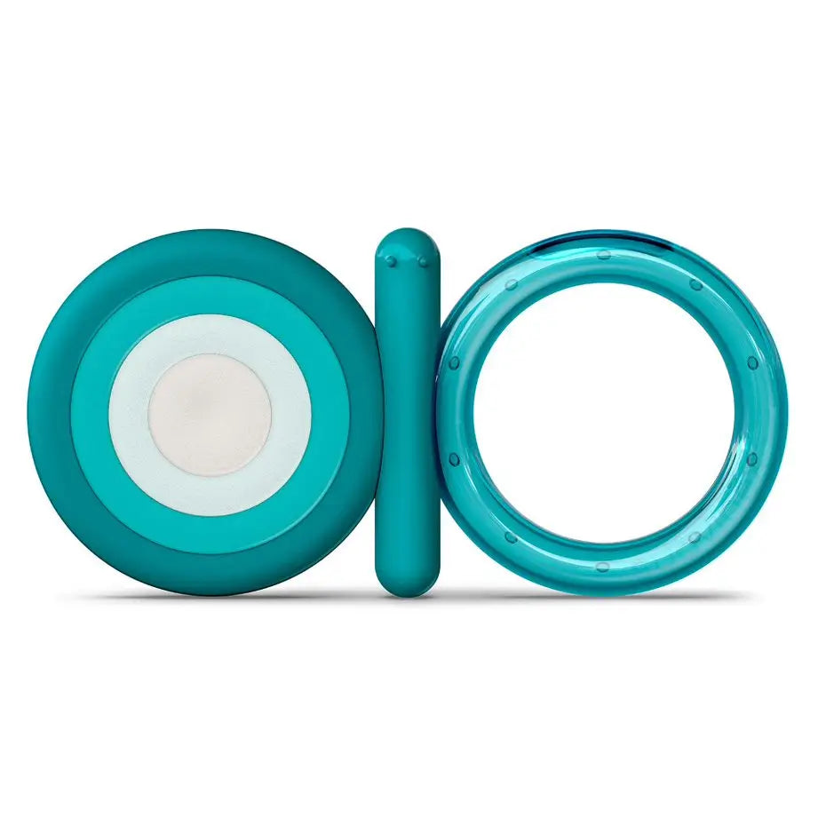 Suavinex Silicone Teether For Babies +4 Months. Cooling Teether. Flexible and light teething ring. Blue colour