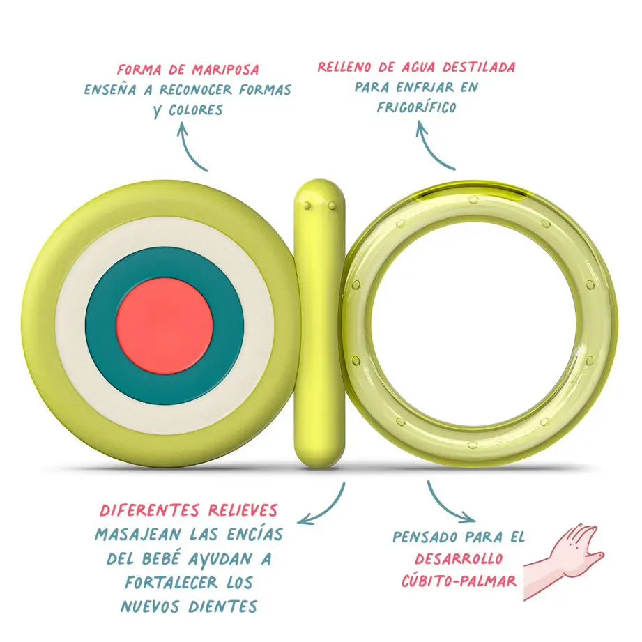 Suavinex Silicone Teether +4 Months, Cooling, Green