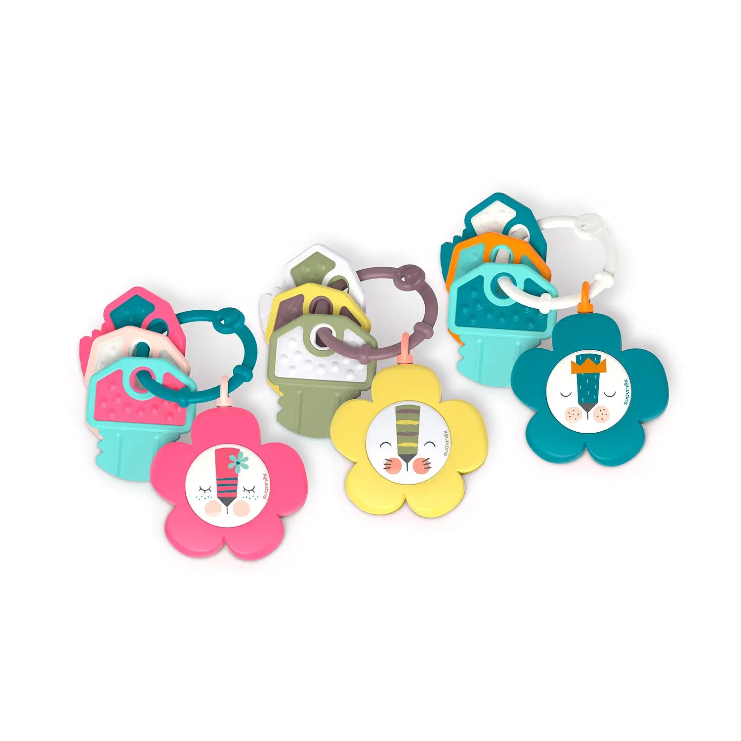 Suavinex Musical Teether Rattle Teether +0 Months, Keys, Yellow