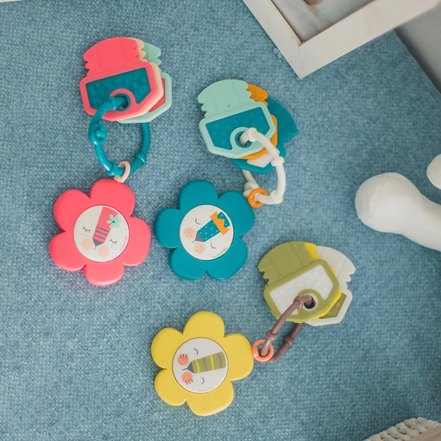 Suavinex Musical Teether Rattle Teether +0 Months, Keys, Yellow