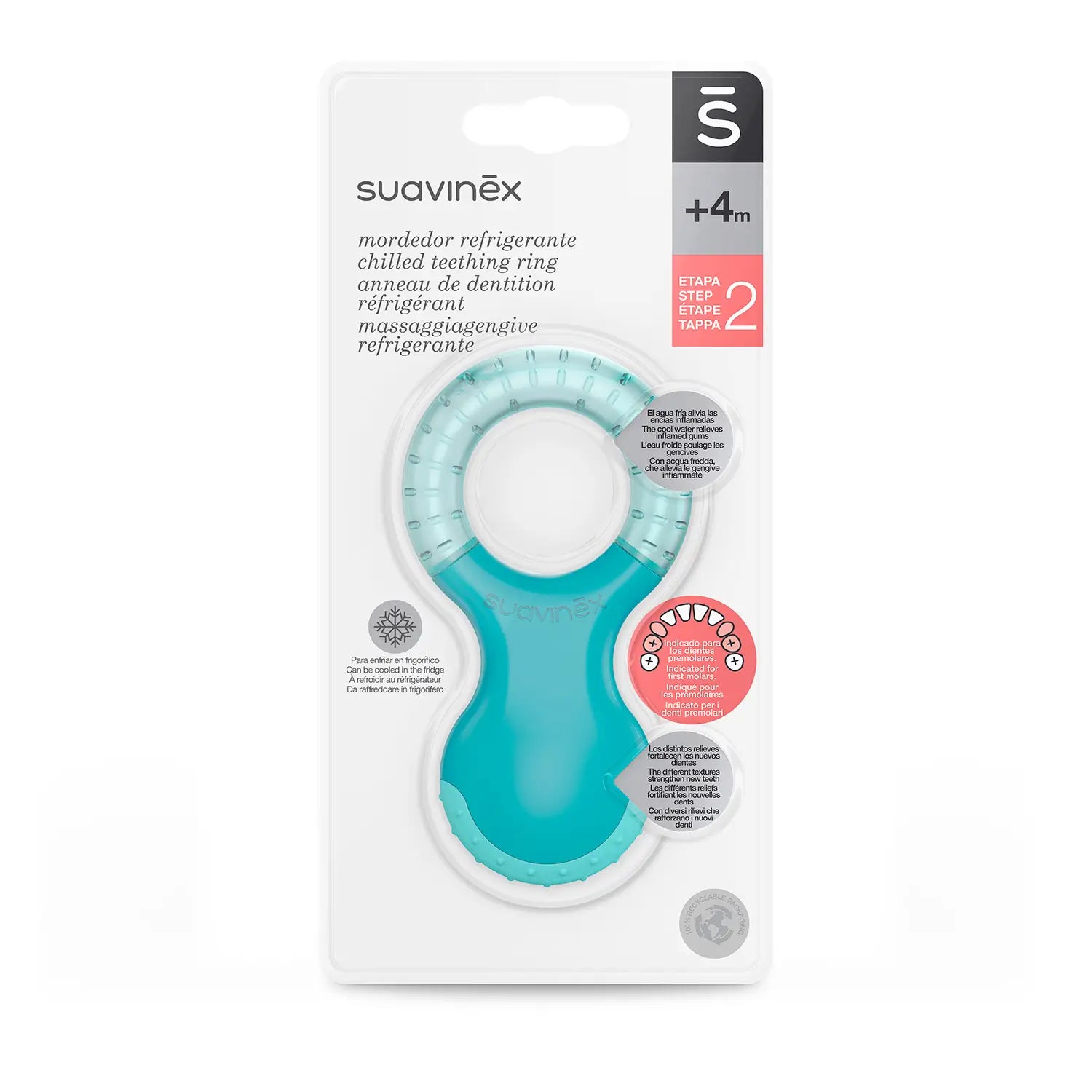 Suavinex Cooling Teether +4 Months, Blue