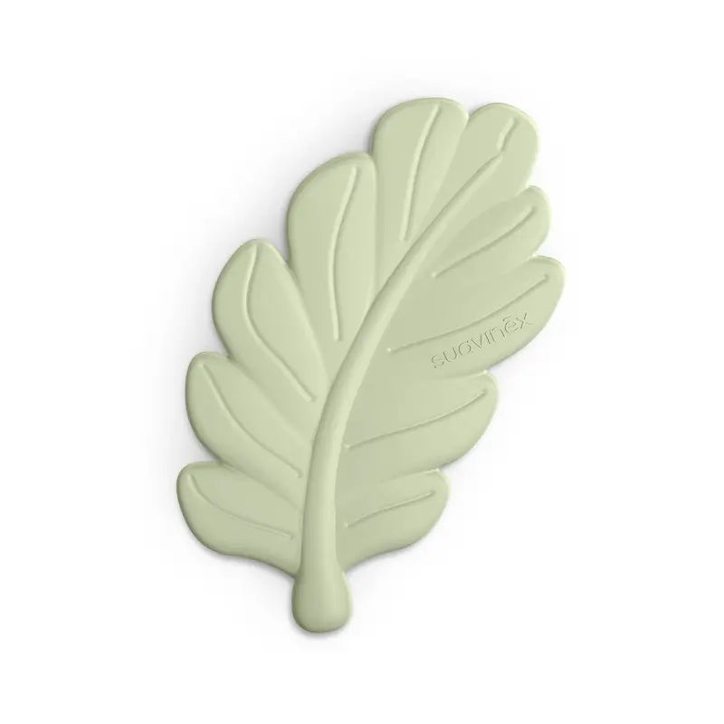Suavinex Teether Silicone Leaf Teether, Poetry Green