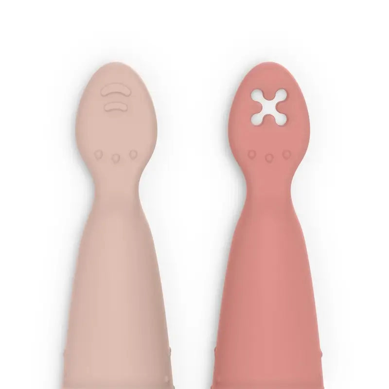 Suavinex Pack 2 Silicone Spoons, +6 Months, Pink