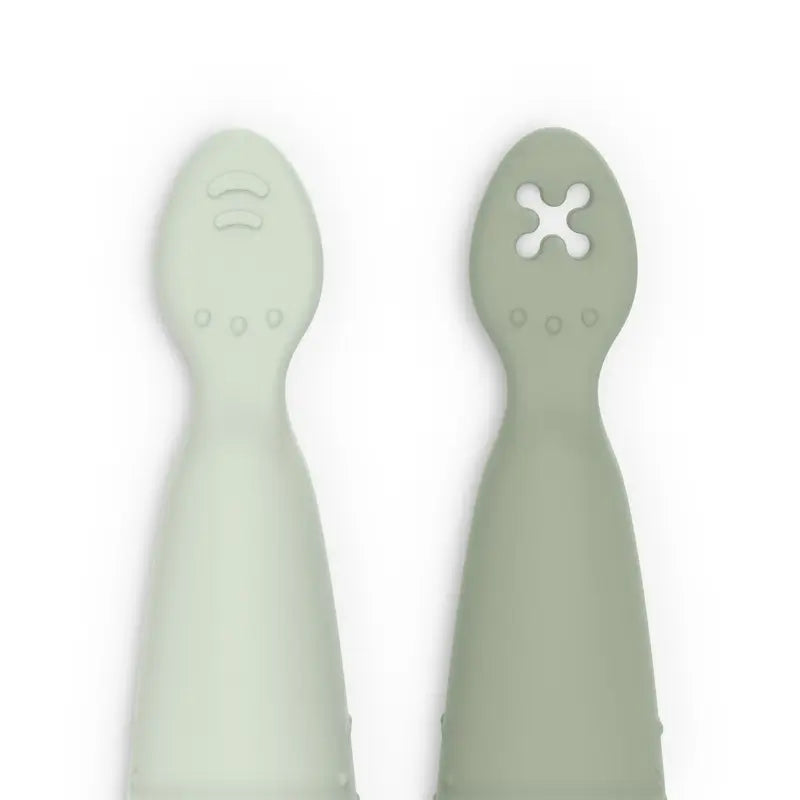 Suavinex Pack 2 Silicone Spoons, +6 Months, Green