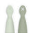 Suavinex Pack 2 Silicone Spoons, +6 Months, Green