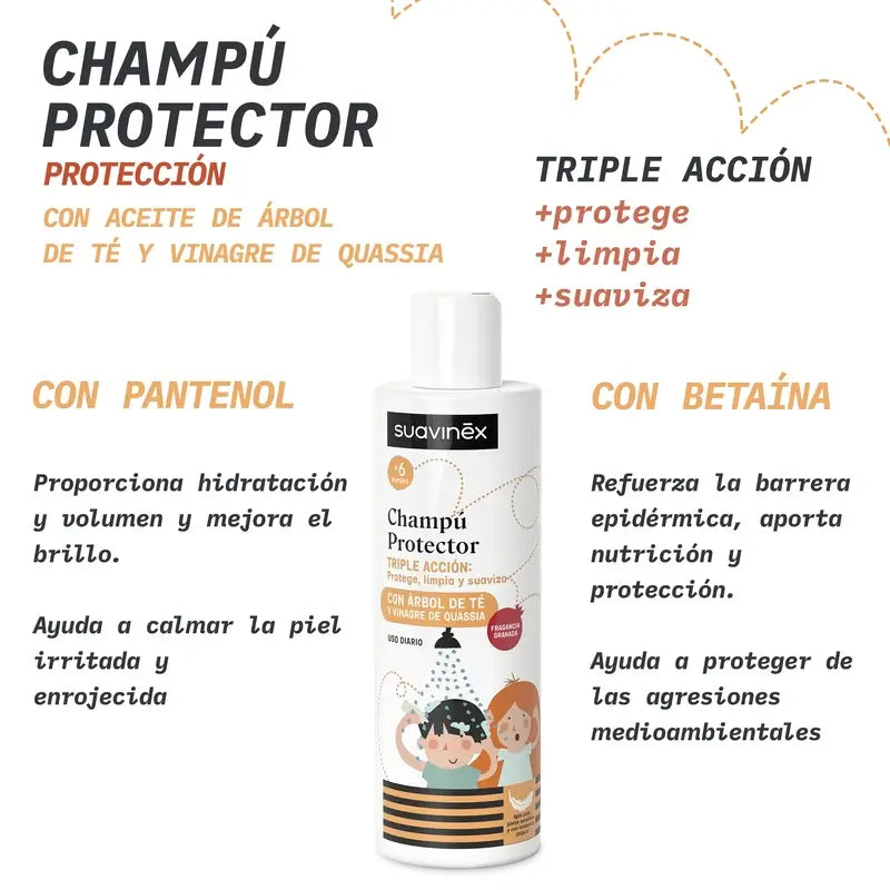 Suavinex Pack Anti-lice Lotion 125 Ml + Protective Shampoo 250 Ml + Lice Repellent, +2 Years old
