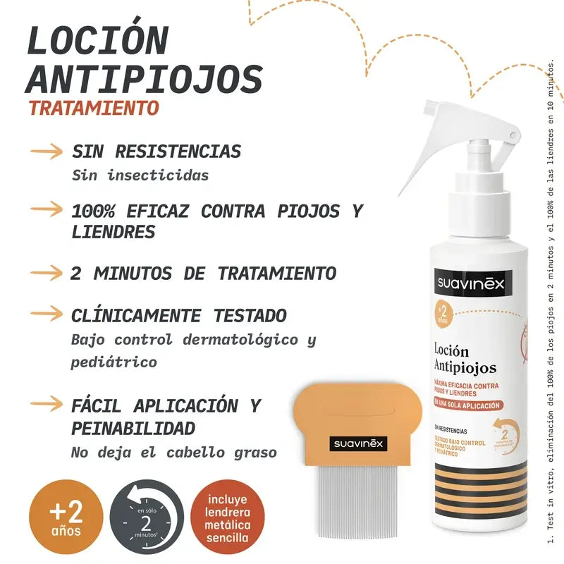 Suavinex Pack Anti-lice Lotion 125 Ml + Lice Netting, +2 Years old