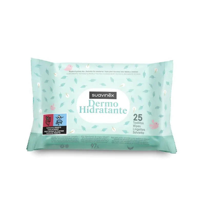 Suavinex Dermo-moisturising Wipes, 25 units