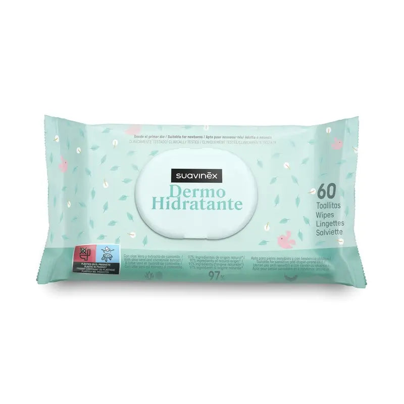 Suavinex Dermo-moisturising Wipes, 60 Units