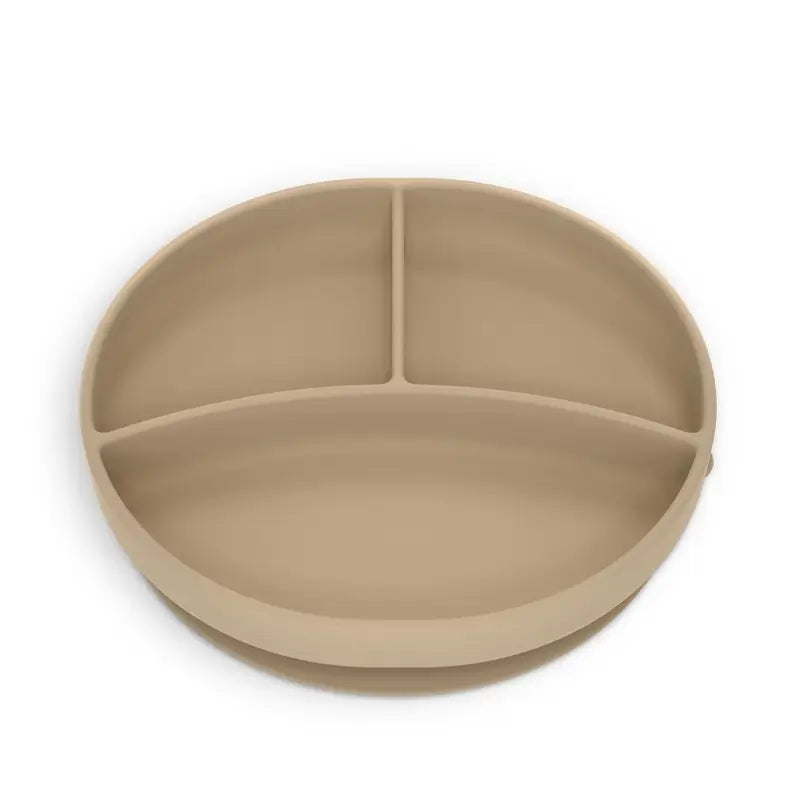 Suavinex Silicone Plate With Suction Cup And Divisions, +6 Months, Beige