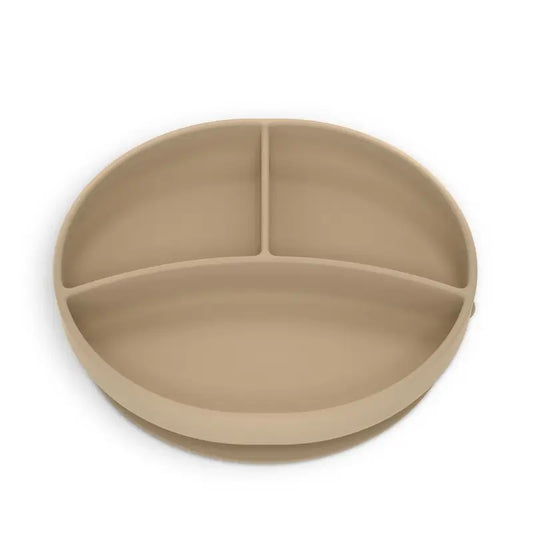 Suavinex Silicone Plate With Suction Cup And Divisions, +6 Months, Beige