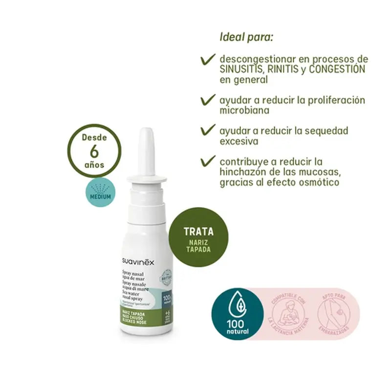 Suavinex Nasal Decongestant Spray +6 Years, 30 ml