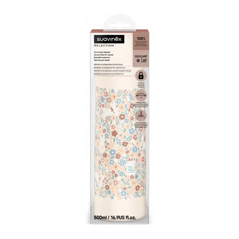 Suavinex Liquid Thermos 500 Ml, Wonderland Flowers