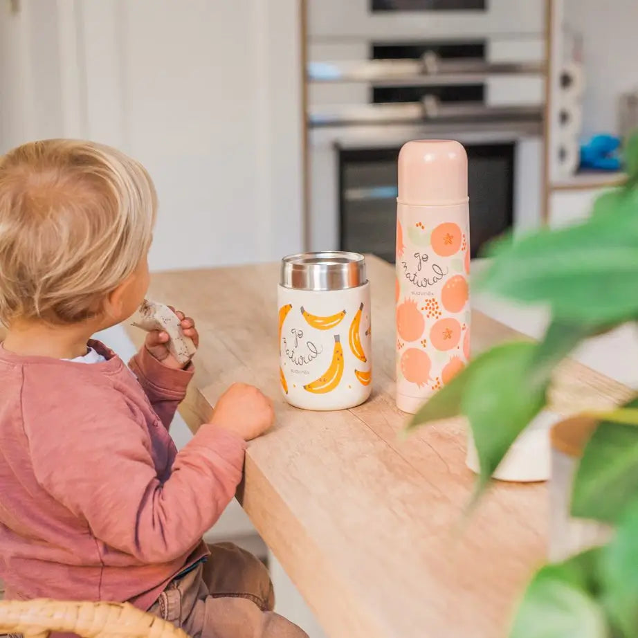 Suavinex Liquid Thermos For Baby. Stainless Steel Thermos. For hot and cold drinks. 500 Ml. Coral