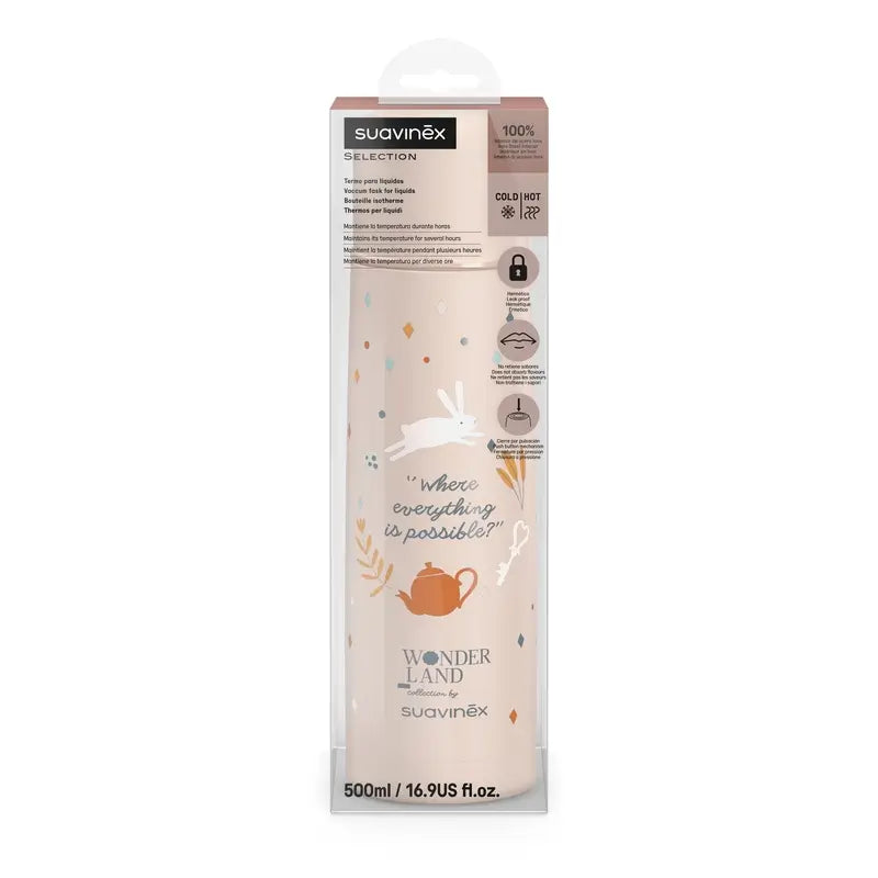 Suavinex Liquid Thermos 500 Ml, Wonderland Pink