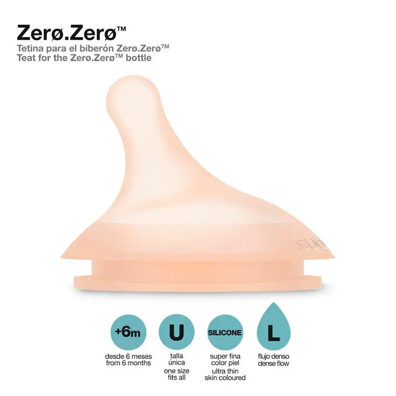 Suavinex Anti-colic Teat L Flow Silicone, 2 units