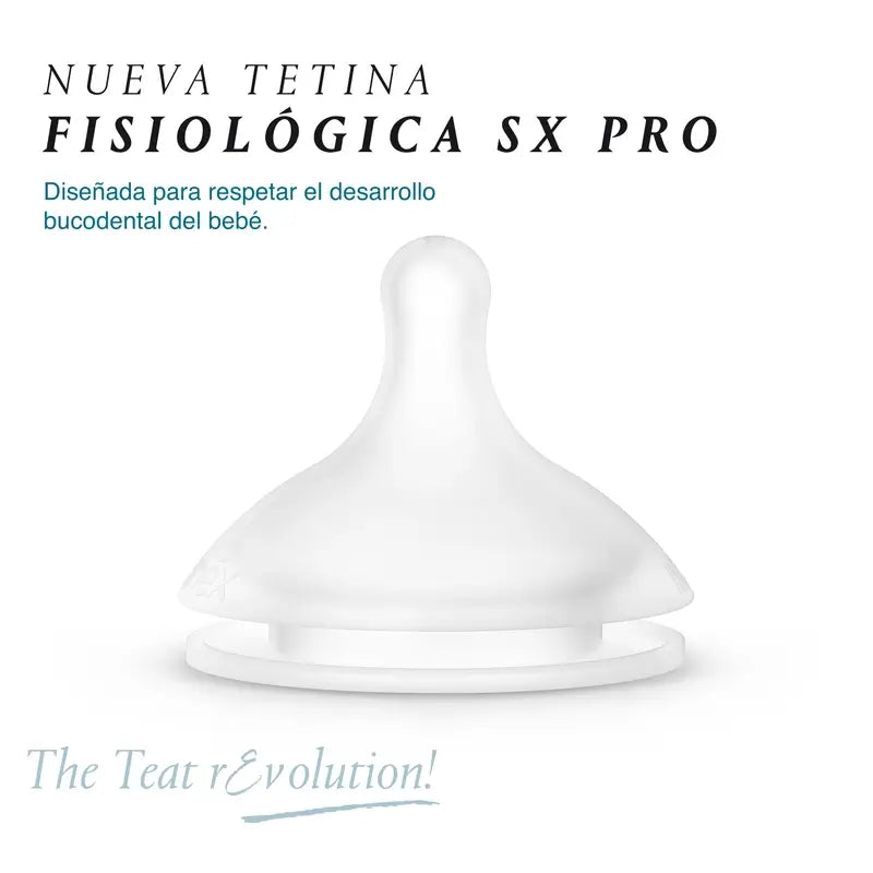 Suavinex 2 Pack of Physiological Teats Sx Pro Silicone. Medium Flow (M)
