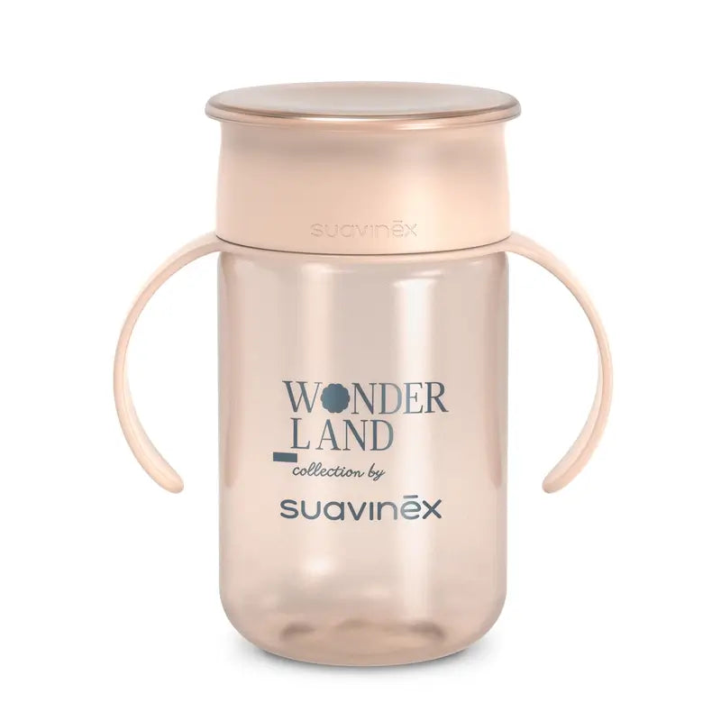 Suavinex 360 Non-Spill Cup 340 Ml, +12 Months, Wonderland Pink