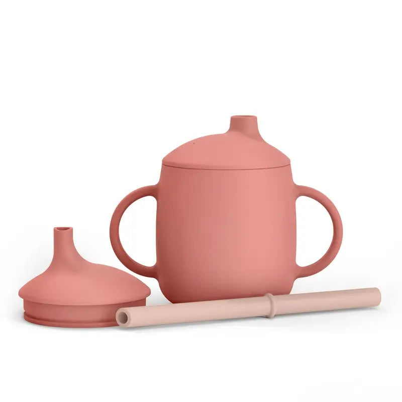 Suavinex Learning Cup 3-in-1 Silicone, +6 Months, Pink