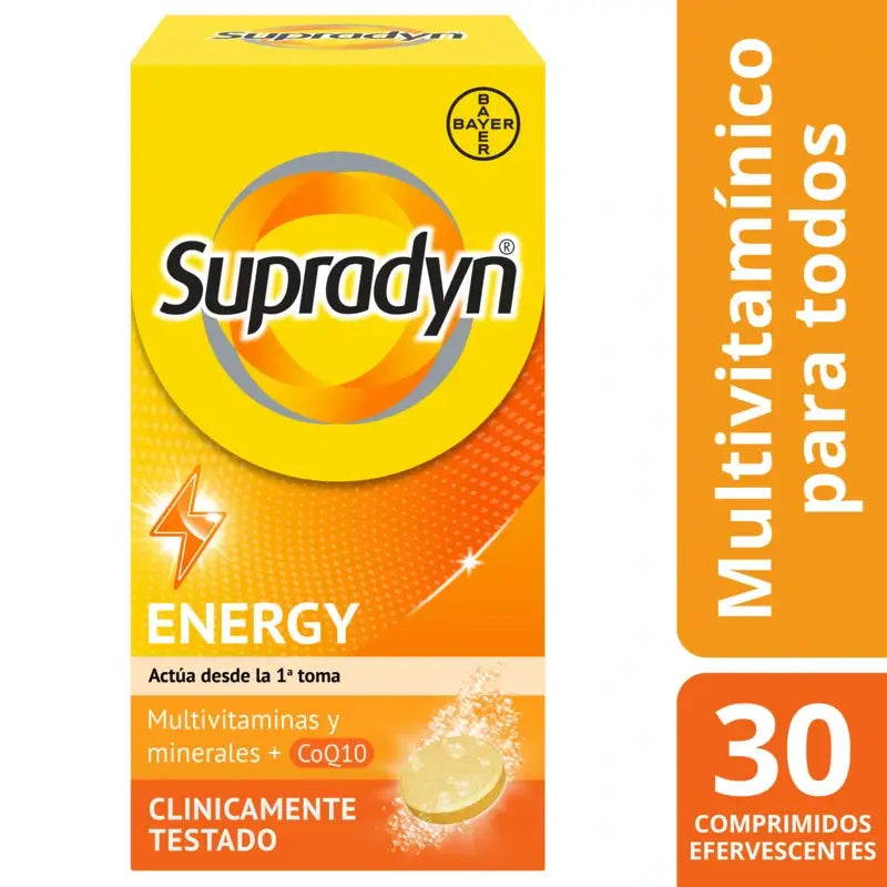 Supradyn Energy Vitamins and Energy, 30 Effervescent Tablets