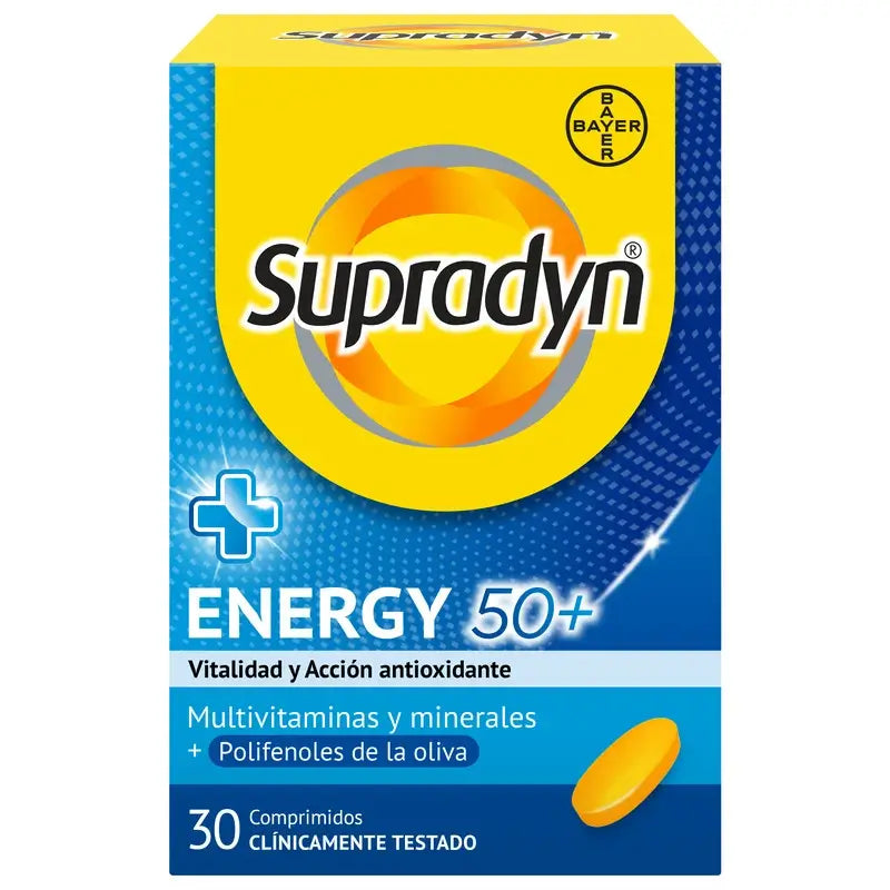 Supradyn Energy 50+ Vitamins, Minerals and Energy, 30 Tablets